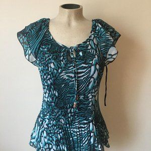 PIANO SHORT SLEEVE BLOUSE MEDIUM